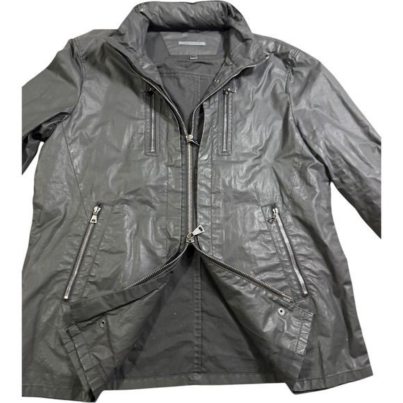John Varvatos Star USA Dual-Placket Waxed Cotton Jacket Men's Moto EU 52 USA 42‎ - Picture 11 of 12